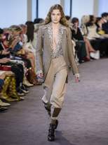 Thumbnail for your product : Chloé Long Tweed Harness Blazer - Womens - Brown Multi