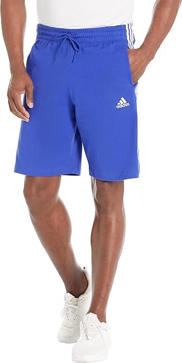 adidas Essentials 3-Stripes Single Jersey Shorts Men's Shorts Semi Lucid Blue/White : 4XL, Polyester/Jersey/Cotton