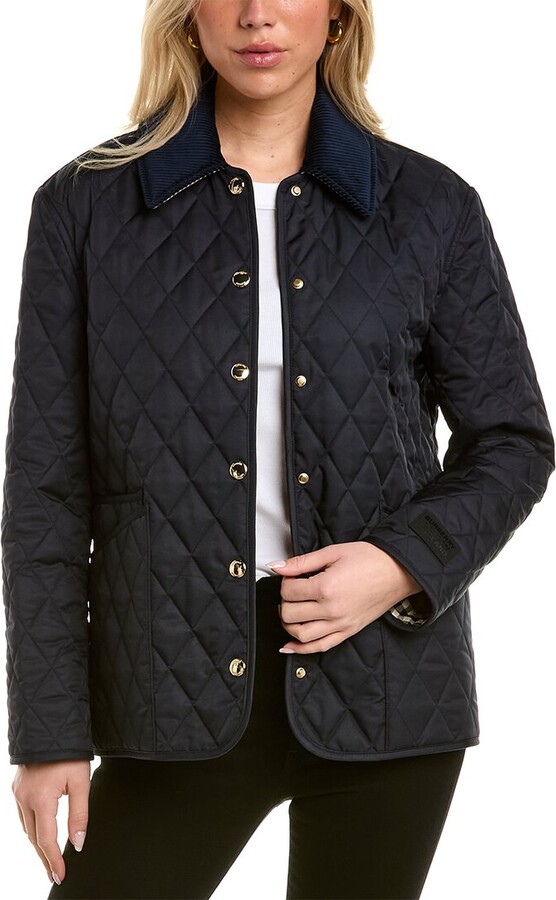 Burberry Corduroy Collar Diamond Quilted Jacket ShopStyle