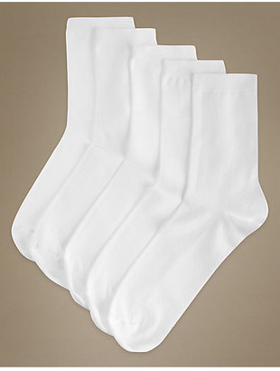 M&S Collection 5 Pair Pack Ankle High Socks
