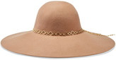 Thumbnail for your product : Eugenia Kim Bunny Chain-trimmed Wool-felt Hat
