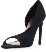 Thumbnail for your product : Jeffrey Campbell Bellini Pebbled Leather d'Orsay, Dark Blue