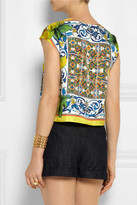 Thumbnail for your product : Dolce & Gabbana Printed silk top
