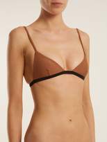Thumbnail for your product : Matteau - The Petite Triangle C D Bikini Top - Womens - Black Brown