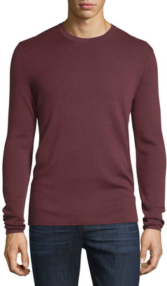 Michael Kors Interlock Long-Sleeve Cashmere Sweater, Burgundy
