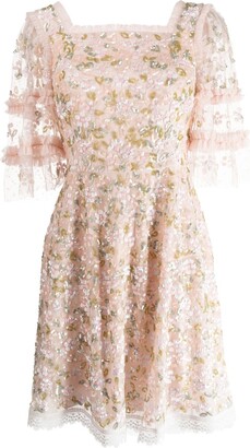 Needle & Thread Sequin-Embellished Tulle Dress