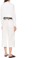 Thumbnail for your product : Sacai High-rise cropped wide-leg jeans