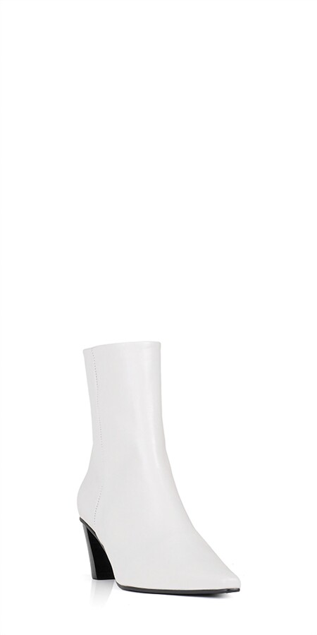 Reike Nen Women's Westy Slim Leather Ankle Boots In White