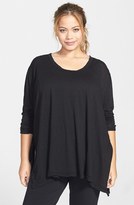 Thumbnail for your product : Hard Tail Oversize Three-Quarter Sleeve Tee (Plus Size)
