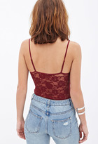Thumbnail for your product : Forever 21 FABULOUS FINDS Sheer Lace Bodysuit