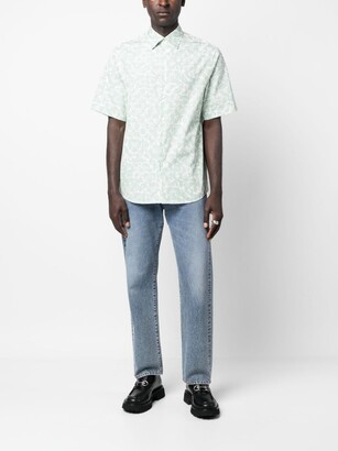 Lanvin Abstract Flower-Print Cotton Shirt