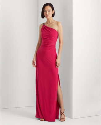 Lauren Ralph Lauren Jersey One-Shoulder Gown - ShopStyle Evening Dresses