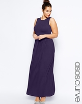 Thumbnail for your product : ASOS CURVE Exclusive Maxi Dress With Pleated Skirt