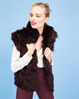 Adrienne Landau Fur Open-Front Vest