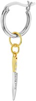 Thumbnail for your product : On Mini 2-Tone Knife Gold Plated Hoop Earring