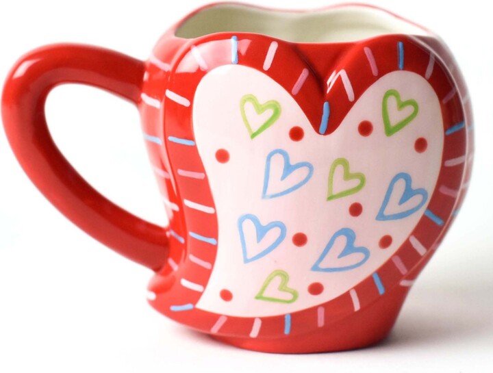 Happy Everything! Happy Everything by Laura Johnson Heart Shaped Mug 16 oz