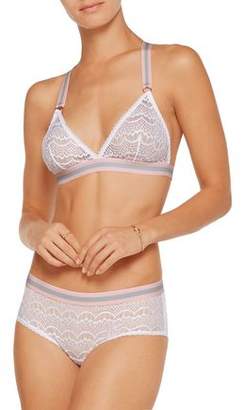 Mimi Holliday Rock Candy Mid-Rise Lace And Stretch-Jersey Briefs
