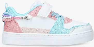 Lelli Kelly Kids White/Comb Kids' Gioiello Glitter-Embellished Woven Low-Top Trainers Eur 29 / 11 Uk Kids