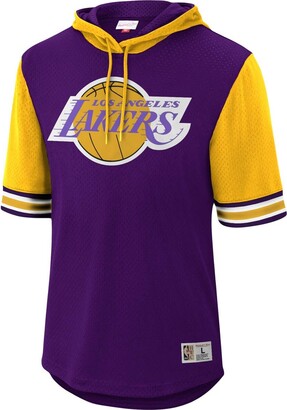 Men's Los Angeles Lakers Mitchell & Ness Heather Gray Tie-Breaker Pullover  Hoodie