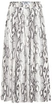 Thumbnail for your product : MSGM Faux snakeskin pleated midi skirt