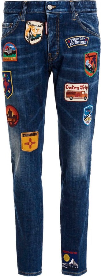 DSQUARED2 Patch-Detailing Skinny Jeans - ShopStyle