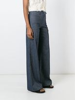Thumbnail for your product : Erika Cavallini - wide leg trousers - women - Cotton/Linen/Flax/Spandex/Elastane - 40