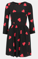 Thumbnail for your product : Topshop Heart Print Skater Dress