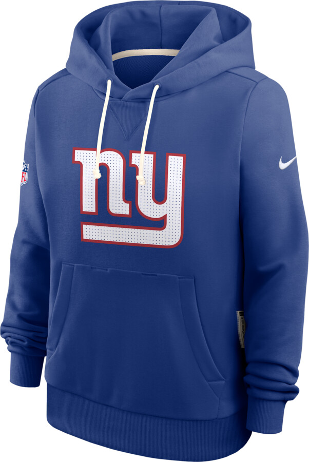 Nike New York Giants Sideline Women's Dri-FIT NFL Pullover Hoodie in Blue | 03C34EW8I-A0M