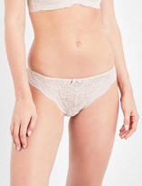 Thumbnail for your product : Simone Perele Eden Chic floral-lace tanga briefs