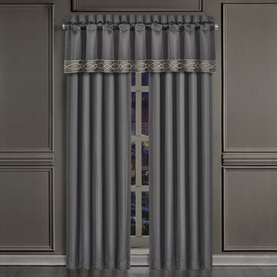 J Queen New York Deco - Charcoal 84" Window Panel Pair