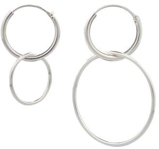 Oliver Bonas Orbital Interlinking Circle Mismatched Silver Earrings