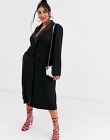 Thumbnail for your product : Unique21 Hero long sleeve sequin lapel tailored blazer dress