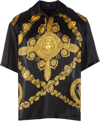 Versace Baroque Printed Color-Block Polo Shirt - ShopStyle