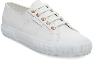 superga white rose gold platform