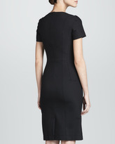 Thumbnail for your product : The Row Short-Sleeve Fitted Sheath Dress, Black