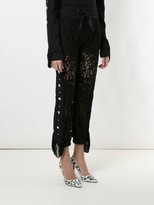 Thumbnail for your product : Andrea Bogosian Romes AB lace-pattern track trousers