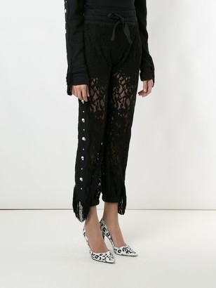 Andrea Bogosian Romes AB lace-pattern track trousers