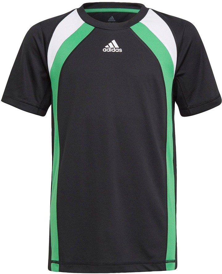 adidas Boys Junior B A.R.Bold T-Shirt Black/Green - ShopStyle