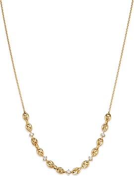 Zoë Chicco 14K Yellow Gold Prong Diamonds Diamond Dangle Curb Link Collar  Necklace, 16 - ShopStyle