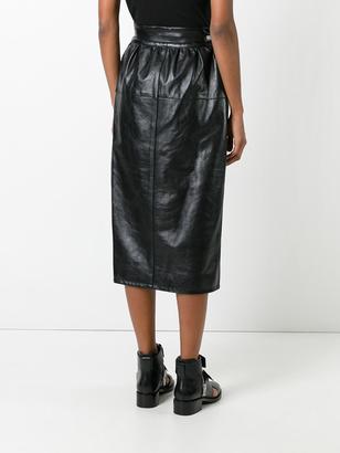 Marc Jacobs wrap-style leather skirt