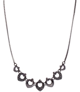 Thumbnail for your product : Pilgrim Hermatite Plated Multi Heart Cut Out Necklace - Grey