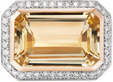 Thumbnail for your product : David Yurman Novella 17mm Stone and Diamond Ring in Citrine