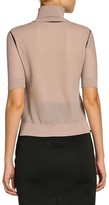 Thumbnail for your product : Fendi Micro-Mesh Mockneck Sweater