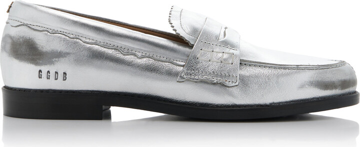 Golden Goose Jerry Metallic Leather Loafers - ShopStyle