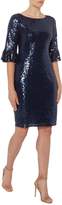 Thumbnail for your product : Marina Bell sleevel sequin dress