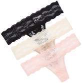 Thumbnail for your product : B.Tempt'd Kiss Lace Thong (3-Pack)