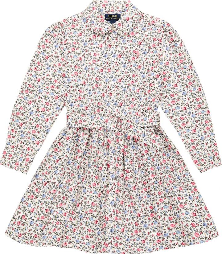 Polo Ralph Lauren Kids Floral cotton dress - ShopStyle