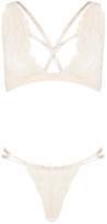 Thumbnail for your product : boohoo Triple Strap Bralet Set
