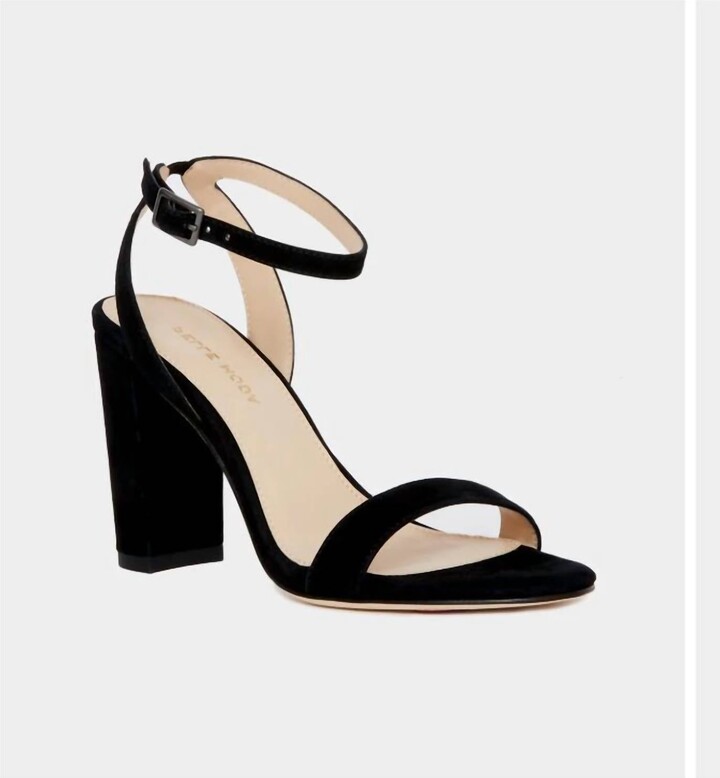 Pelle Moda Women's Zia Suede Block Heels In Black Kid Suede