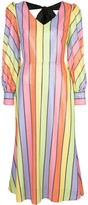 Thumbnail for your product : Olivia Rubin Bow-Back Striped Sequin Midi Dress